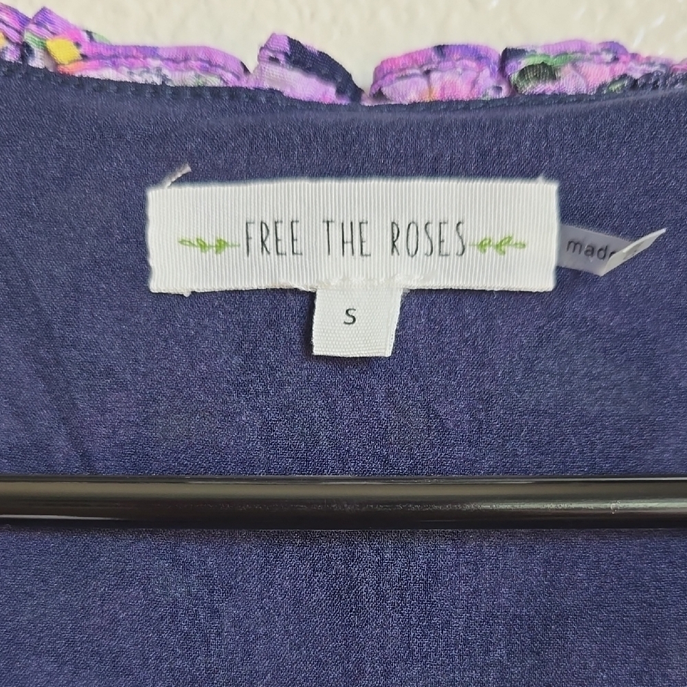 Free the Roses Purple and White Ruffled Maxi Dress - Picture 2 of 5